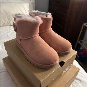 UGG Mini Bailey Buckle Boots in Pink
